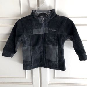 Columbia Black and Gray Fleece Zip Front Jacket